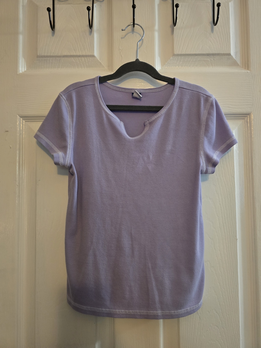 Girls Old Navy Lavender Short-Sleeve Ribbed Tee